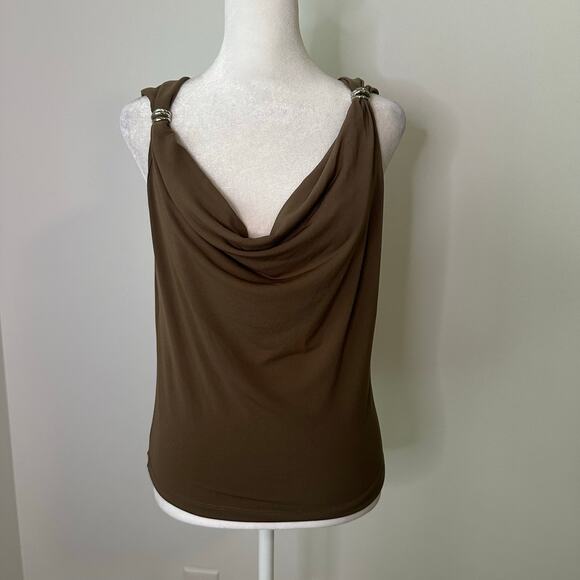 NA-KD brown cowlneck off the shoulder top top size S - Picture 2 of 11